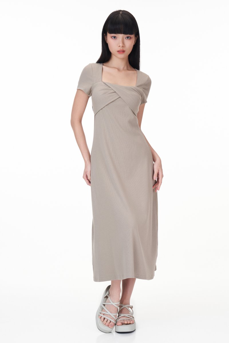 Millie Padded Overlap Dress