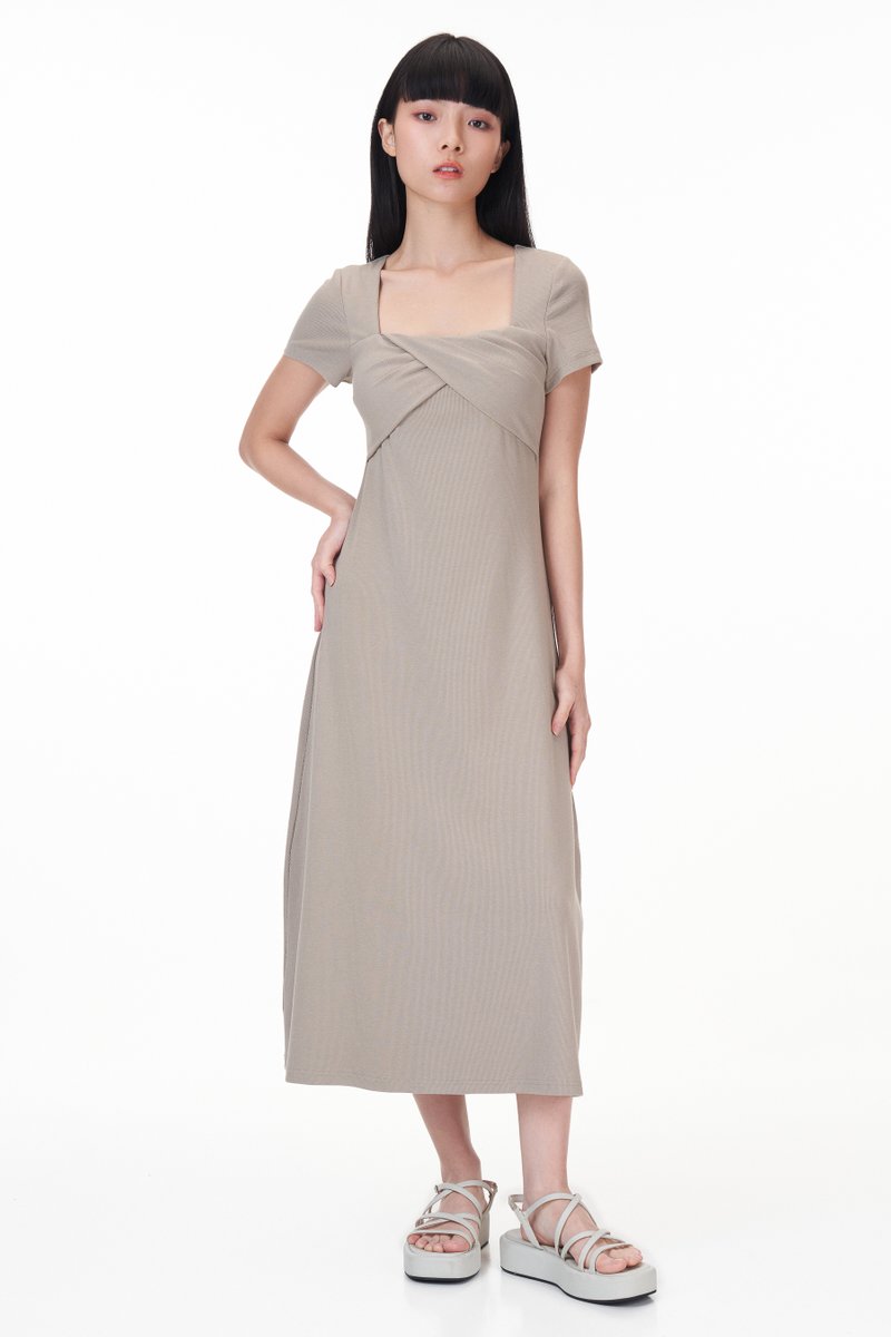 Millie Padded Overlap Dress