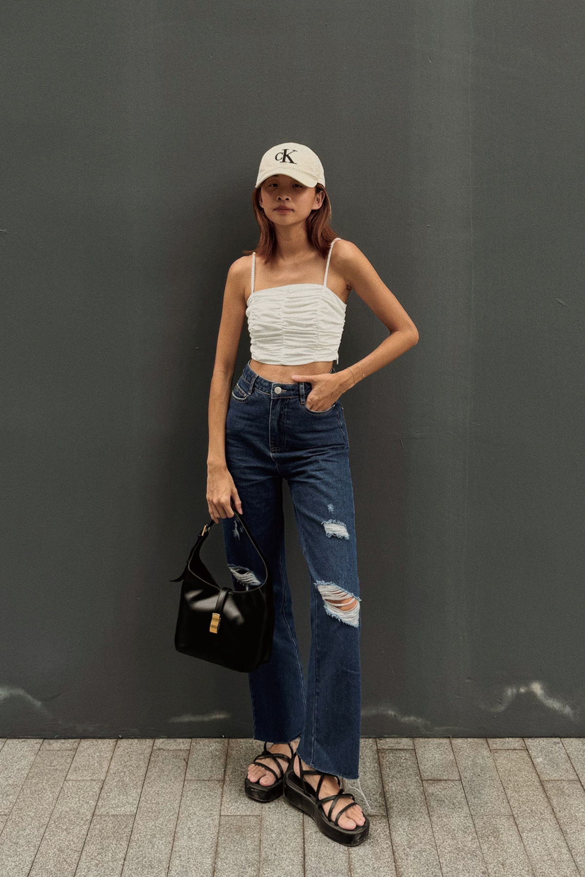 Sage Ruched Top
