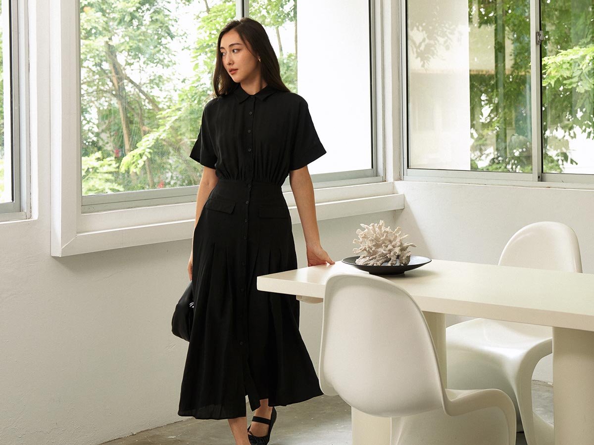 Erin Button Dress