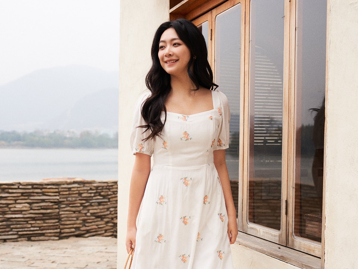 Gena Embroidered Dress