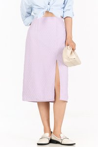 Flenda Dotted Midi Skirt in Lilac