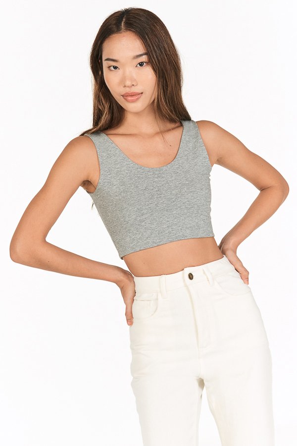 Tova Two Way Top in Grey