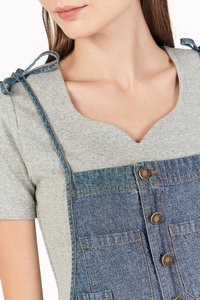 Tania Cropped Top in Grey