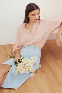 Carlos Buttoned Top in Pink
