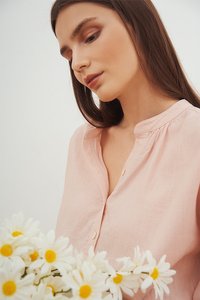Carlos Buttoned Top in Pink