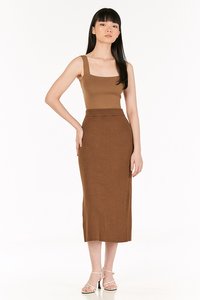 Brea Knitted Top in Coffee