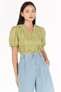 Merelle Dotted Top in Pistachio