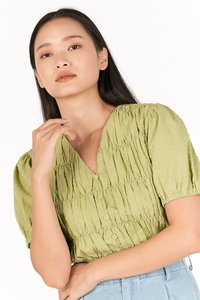 Merelle Dotted Top in Pistachio