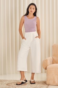Athens Two Way Knit Top in Grape