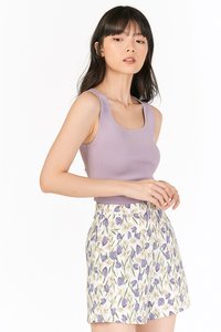 Athens Two Way Knit Top in Grape