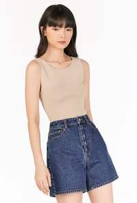 Athens Two Way Knit Top in Nude