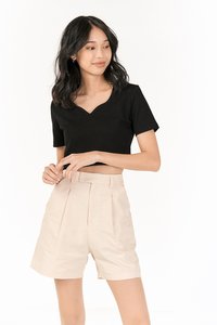 Tania Cropped Top in Black