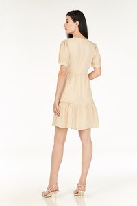 Cady Gingham Dress in Khaki
