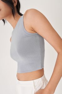 Marco Knit Crop Top in Ash Lilac