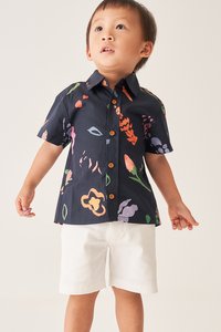 Kids' Glen Shirt in Days Together Navy Print