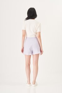 Renie Linen Shorts in Lilac