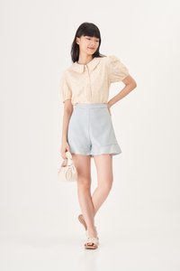 Renie Linen Shorts in Sky Blue