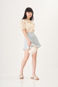 Renie Linen Shorts in Sky Blue