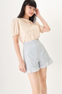 Renie Linen Shorts in Sky Blue