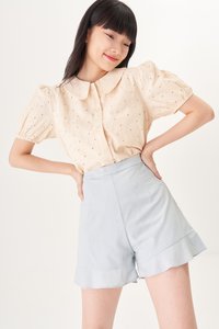 Renie Linen Shorts in Sky Blue