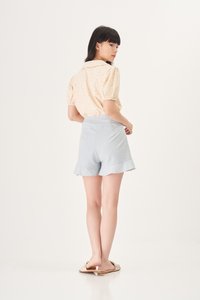 Renie Linen Shorts in Sky Blue
