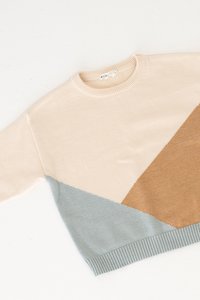 Kids' Julien Colourblock Pullover in Mocha