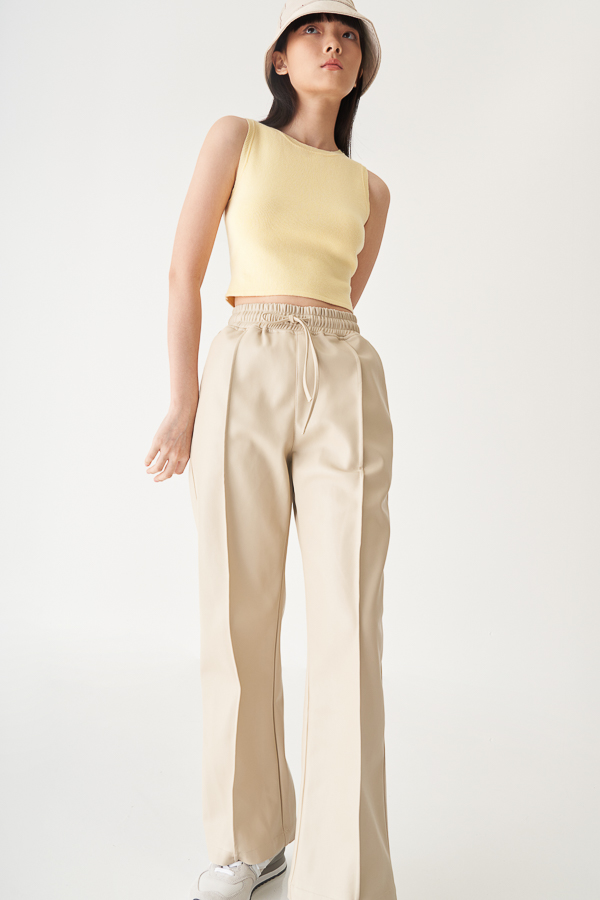 Jonna Faux Leather Drawstring Pants | The Closet Lover