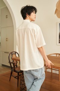 Men's Luca Oversized Pocket Shirt in White