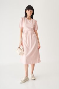 Florence Midi Dress in Light Pink