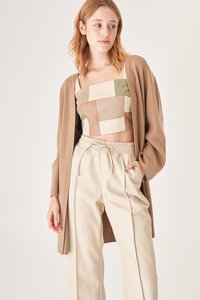 Noel Faux Leather Crop Top