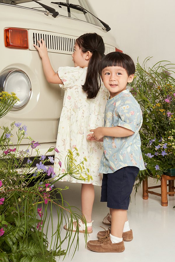 Kids' Sonia Qipao in Whimsical Garden Print