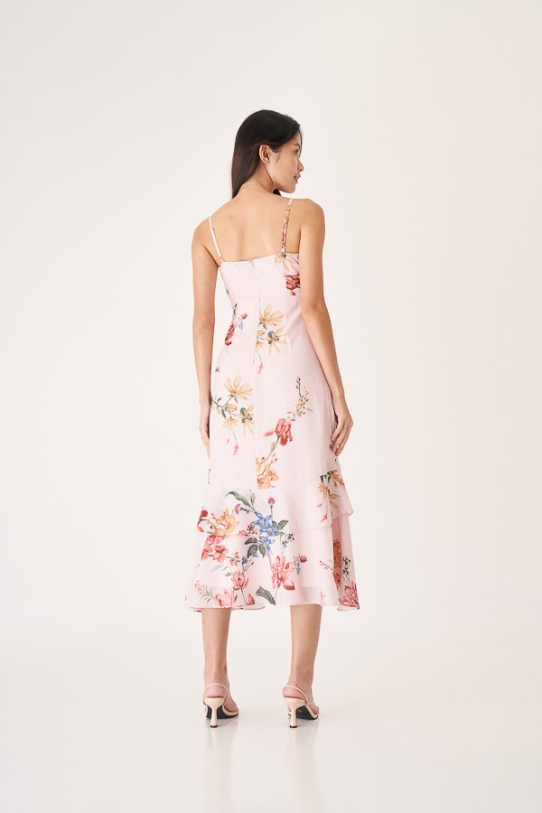 May Maxi Dress in Prosperous Blooms Pink Print