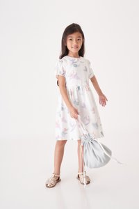 Kids' Erica Collared Dress in Reunion White Print