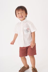 Kids' Evan Shirt in Reunion White Print