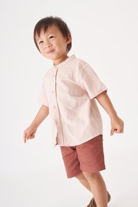 Kids' Oliver Mandarin Collar Shirt in Pink