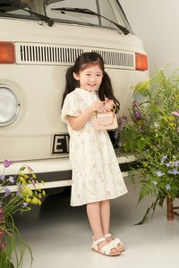 Kids' Sonia Qipao in Whimsical Garden Print