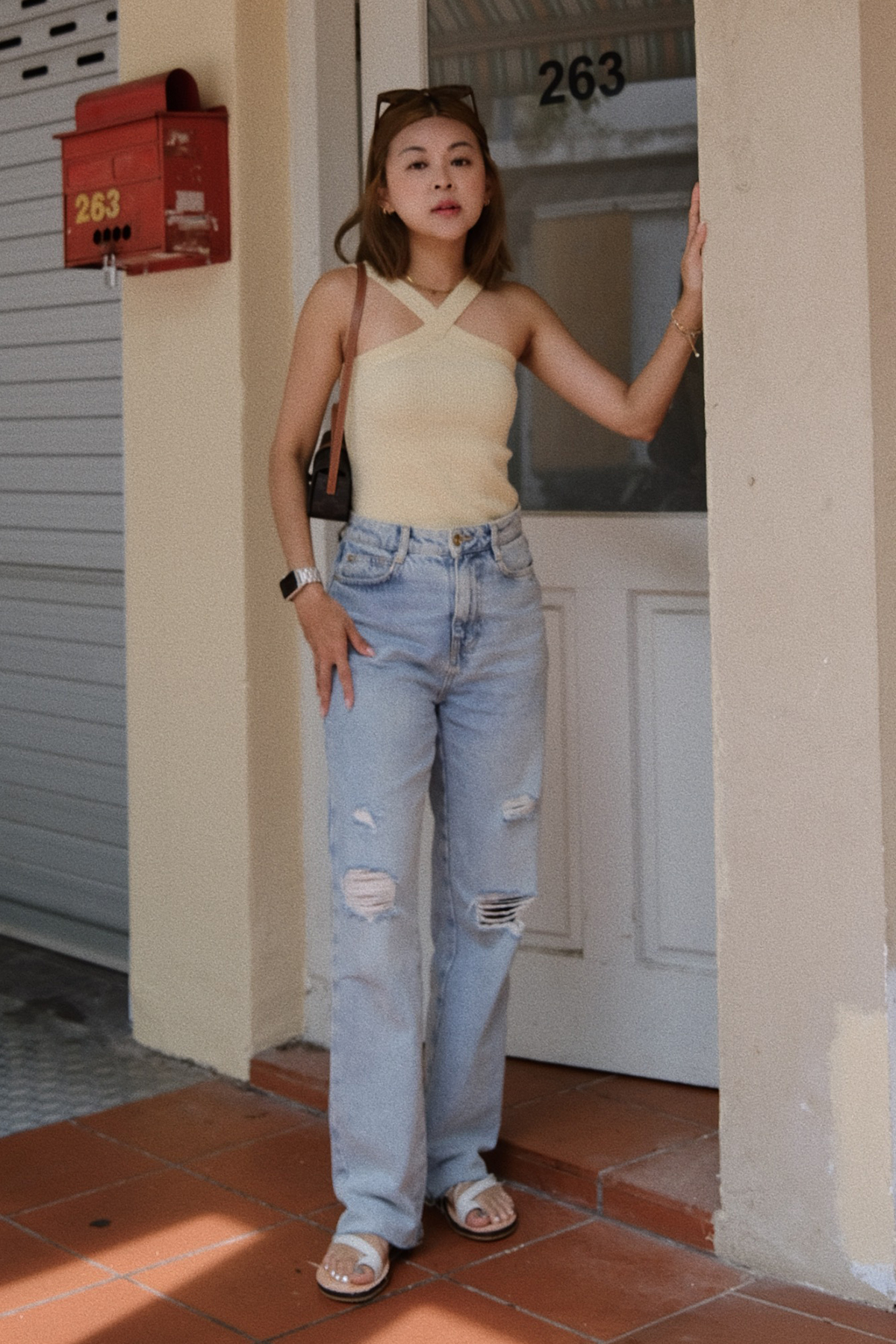 Kailyn Halter Knit Top